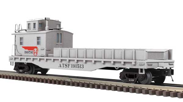 Crane Tender - 3-Rail - Ready to Run - Premier(R) -- Santa Fe #191513 (silver, red)