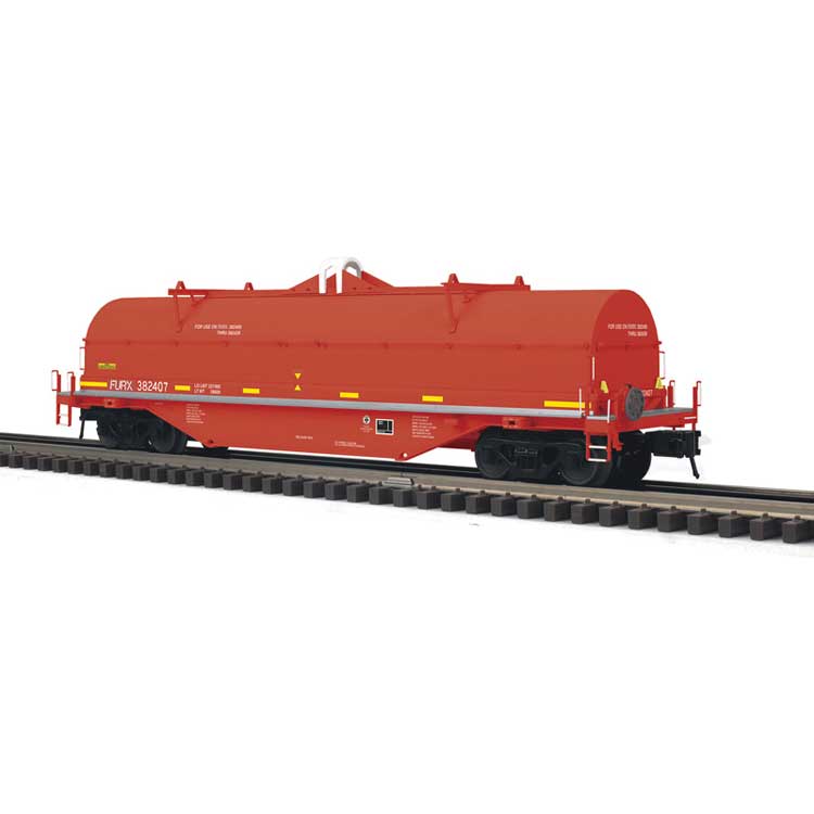 NSC 42' Coil Car w/Fishbelly Side Sill - 3-Rail - Ready to Run - Master(R) -- First Union Rail FURX (Ex-NOKL, Boxcar Red, yellow conspicuity marks)