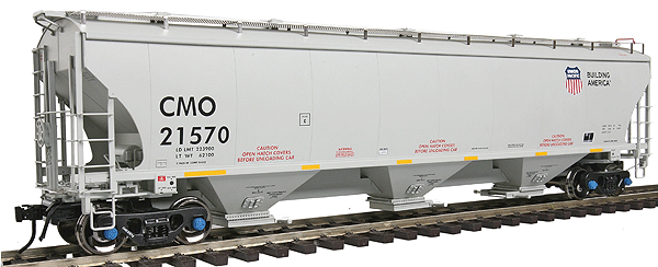 Trinity 5161 Cubic Foot Covered Hopper - 2-Rail - Ready to Run - Master(TM) -- Chicago, St. Paul, Minneapolis & Omaha (UP Shield, "Building America" Logo