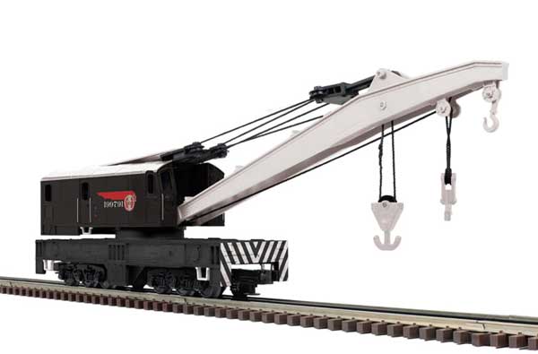 250-Ton Diesel Industrial Brownhoist Crane - 2-Rail - Ready to Run - Premier(R -- Santa Fe #199791 (black, silver, red)