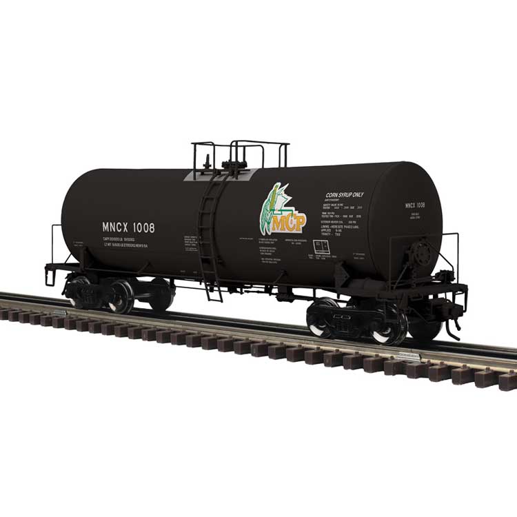 17,600-Gallon Corn Syrup Tank Car - 2-Rail - Ready to Run - Master(R) -- Minnesota Corn Processors (black, green, yellow)