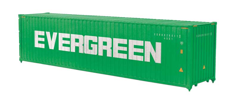 40' High-Cube Container - Assembled -- Evergreen (green, white)