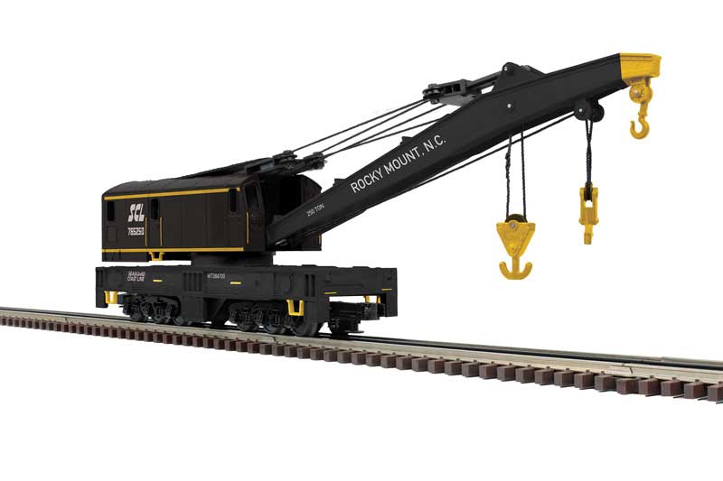 250-Ton Diesel Industrial Brownhoist Crane - 2-Rail - Ready to Run - Premier -- Seaboard Coast Line #765250 (black, yellow, white)