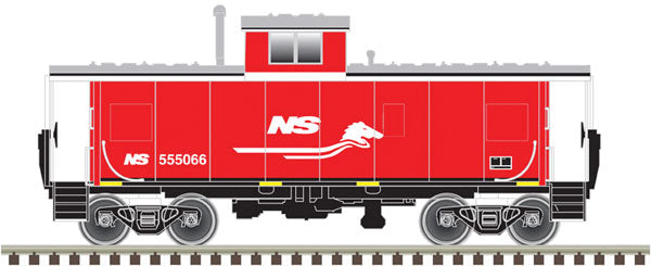 Standard-Cupola Caboose - 3-Rail Ready to Run -- Norfolk Southern #555066 (red, Horsehead Ribbon Logo)