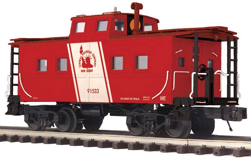 Northeast Caboose - 2-Rail - Ready to Run - Premier -- Central Railroad of New Jersey (red, white, Liberty Logo)