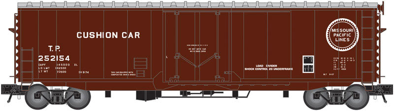Pullman-Standard 50' PS-1 Boxcar No Roofwalk - 2-Rail - Ready to Run -- Missouri Pacific T&P (Boxcar Red, white, Buzz Saw Logo)