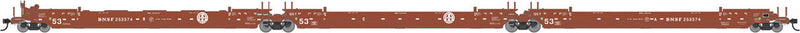Gunderson Maxi-IV Well Car - 3-Rail - Ready to Run -- Burlington Northern Santa Fe #1 (Boxcar Red, Circle/Cross Logo)