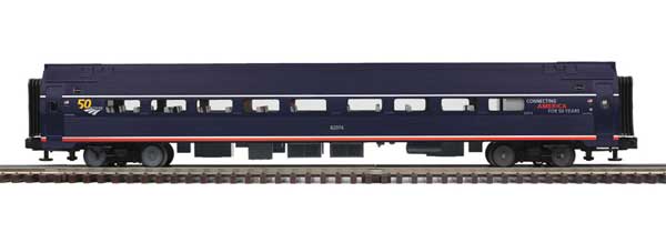 Amfleet(R) 3 Coaches & Cafe - 2-Rail - Ready to Run - Premier -- Amtrak (Fantasy Scheme, 50th Anniversary, Midnight Blue)