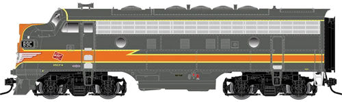 EMD F7A Early Phase 1 Double Headlight w/Sound & DCC -- Milwaukee Road #74A (Early Scheme; gray, orange)