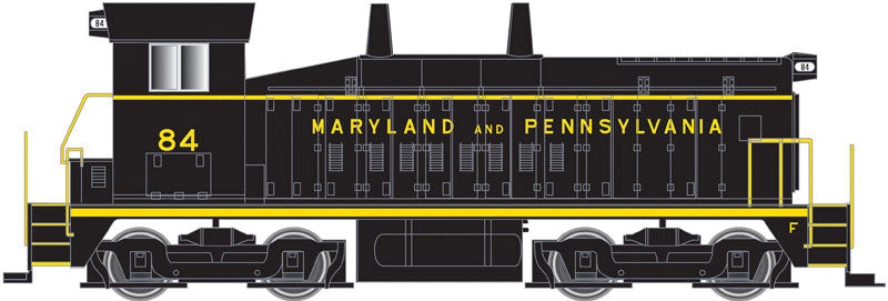 EMD SW9 - 3-Rail w/RailSounds & TMCC - Master(R) -- Maryland & Pennsylvania #82 (black, yellow)