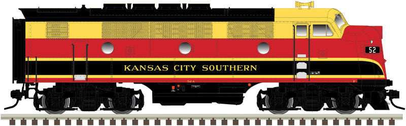 EMD F3A Phase I - 3-Rail w/RailSounds & TMCC - Master(R) -- Kansas City Southern #52D (red, yellow, black)
