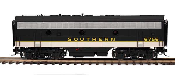 EMD F7B Early Phase I - 3-Rail - TMCC Sound & Control -- Southern Railway #6756 (black, gold)