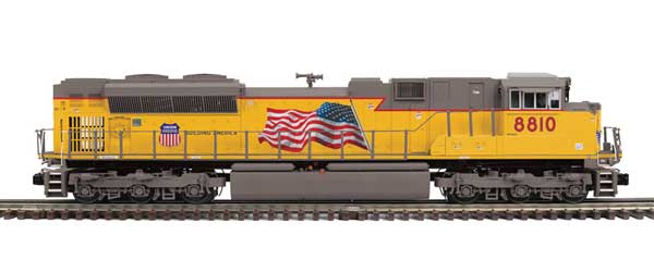 EMD SD70ACe - 2-Rail - Proto-Sound 3.0 - Premier -- Union Pacific #8810 (Armour Yellow, gray, red, US Flag, PTC Details)