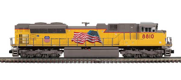 EMD SD70ACe - 2-Rail - Proto-Sound 3.0 - Premier -- Union Pacific #8818 (Armour Yellow, gray, red, US Flag, PTC Details)