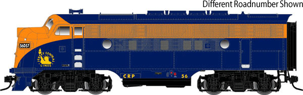 EMD F3A Phase II - 2-Rail w/QSI Sound & DCC - Master(R) Gold -- Central Railroad of New Jersey #54 (blue, orange)
