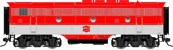 EMD F3B Phase II - 2-Rail w/QSI Sound & DCC - Master(R) Gold -- Missouri-Kansas-Texas #202B (red, silver, yellow)