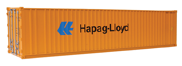 Master(TM) 40' Container 8-Pack -- Hapag-Lloyd (orange, 8 Different Container Numbers)