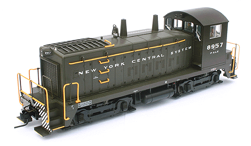 EMD SW9 - 3-Rail w/RailSounds & TMCC - Master(R) Gold -- New York Central (Pittsburgh & Lake Erie) #8957 (black, white)