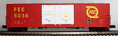 53' Evans Double Plug Door Boxcar 3-Rail -- Florida East Coast #5038