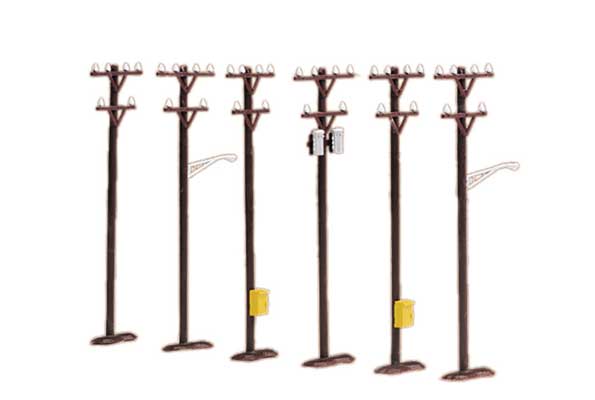 Telephone Pole Set -- pkg(6)