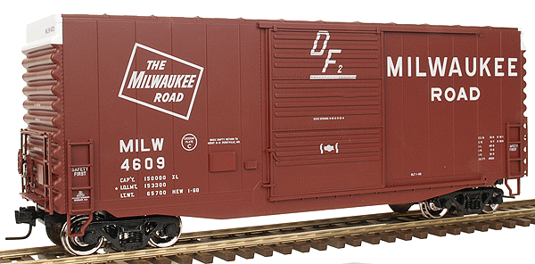 O Trainman(R) Pullman-Standard 40' Hy-Cube Boxcar 2-Rail -- Milwaukee Road