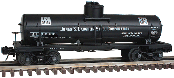 Atlas O Master(R) 8,000-Gallon Tank Car - 3-Rail - Ready to Run -- Jones & Laughlin Steel Corp. (black)