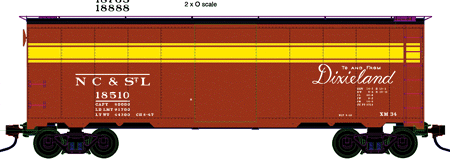 1937 AAR 40' Boxcar - 2-Rail -- Nashville, Chattanooga, & St. Louis