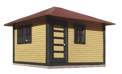ATSF Standard Yard Equipment & Facilities LaserKit(R) -- Signal Maintainer's House 2 x 1-3/4 x 1-3/4" 5 x 4.3 x 4.3cm