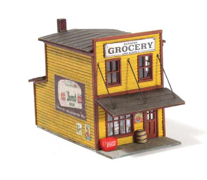 Sanders Grocery and Supply -- Laser-Cut Wood Kit - 1-3/8 x 2-5/8 x 1-3/4" 3.5 x 6.7 x 4.5cm-1