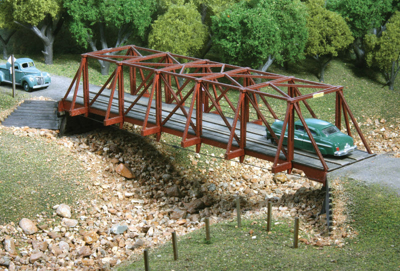 Wood Truss Auto Bridge -- Laser-Cut Wood Kit - 9-1/2 x 3 x 2" 24.1 x 7.6 x 5.1cm Long-1