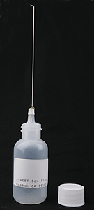 Stainless Needle-Point Applicator Bottle -- 4" Needle (white) Outside Diameter .035, Inside Diameter .023, Flow 8