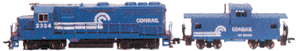 Mountaineer Train Set w/Nickel-Silver E-Z Track -- Conrail