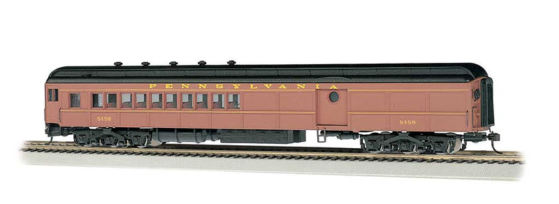 72' Heavyweight Combine w/Round Door Window - Ready to Run -- Pennsylvania Railroad #5159 (Postwar Tuscan, Dulux, black)