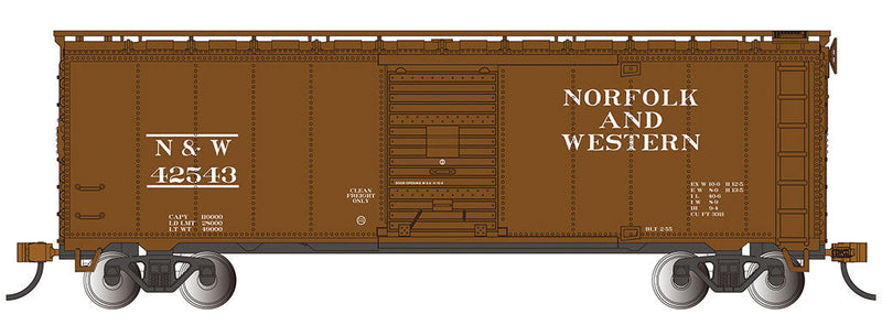 Steam-Era 40' Steel Boxcar - Ready to Run - Silver Series(R) -- Norfolk & Western 42543