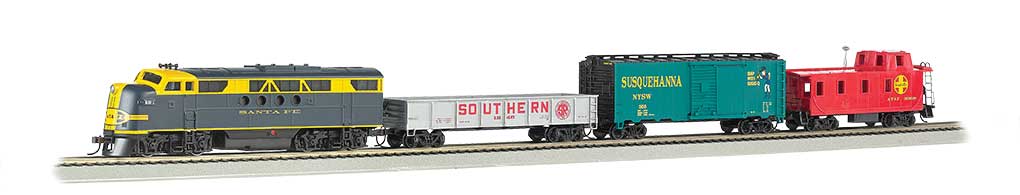 Blue Lightning Train Set - E-Z App(TM) -- Atchison, Topeka & Santa Fe-1