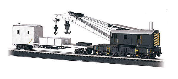 250-Ton Crane Car & Boom Tender - Silver Series(R) -- Painted, Unlettered (black, silver)