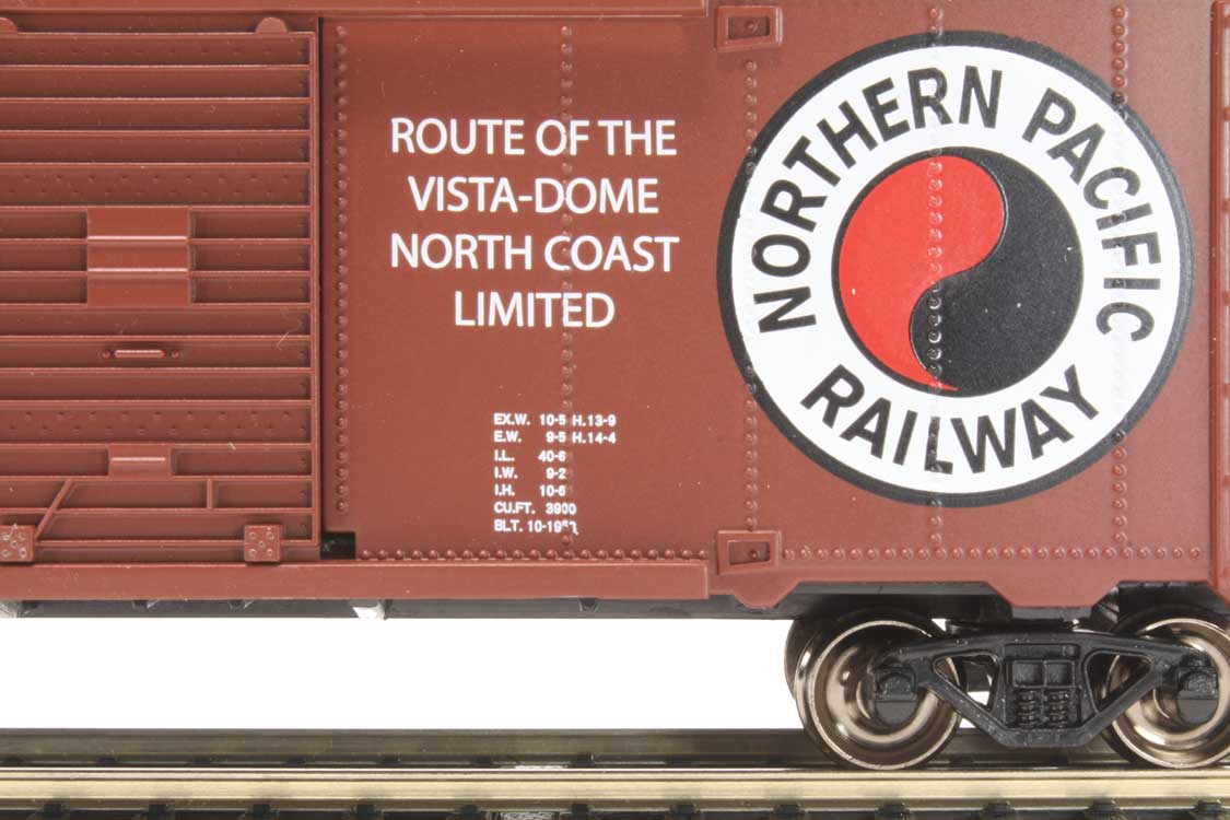 Pullman-Standard PS-1 40' Steel Boxcar - Ready to Run - Silver Series(R) -- Northern Pacific 27231 (Boxcar Red, white, red, black, Large Monad and NP)-3
