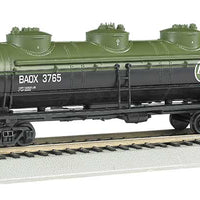40' 3-Dome Tank Car - Ready to Run - Silver Series(R) -- British American Oil BAOX #3765 (green, black, red)