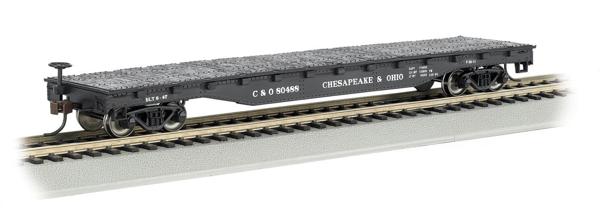 52' Flatcar - Ready to Run - Silver Series(R) -- Chesapeake & Ohio-2