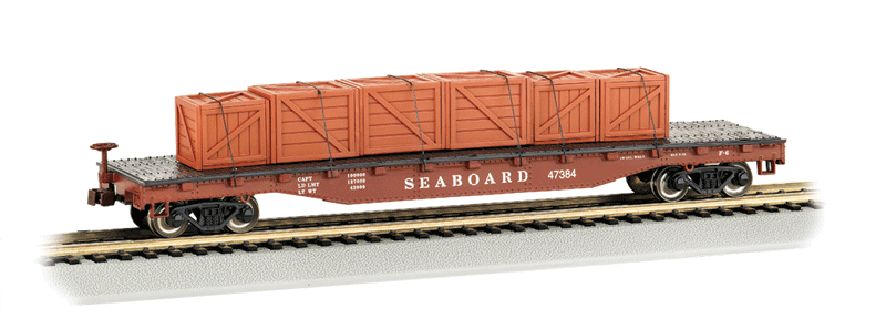 Flatcar w/Crated Load -- Seaboard System-1