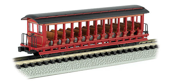 Jackson Sharp Open-Sided Excursion Car - Ready to Run - Silver Series(R) -- Burgundy, Black-1