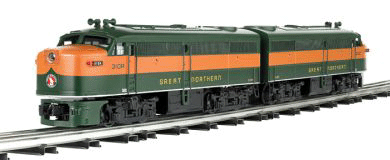 Alco FA1 A-A Set - Conventional 3-Rail w/Horn & Bell - Williams(TM) -- Great Northern-1