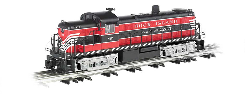Alco RS3 - Conventional 3-Rail w/Sound - Williams(TM) -- Rock Island #492 (black, red, white, Route of the Rockets Slogan)