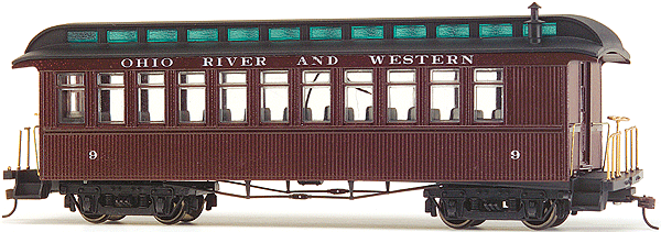 Spectrum(R) Jackson & Sharp On30 Coach w/Lighted Interior -- Ohio River & Western