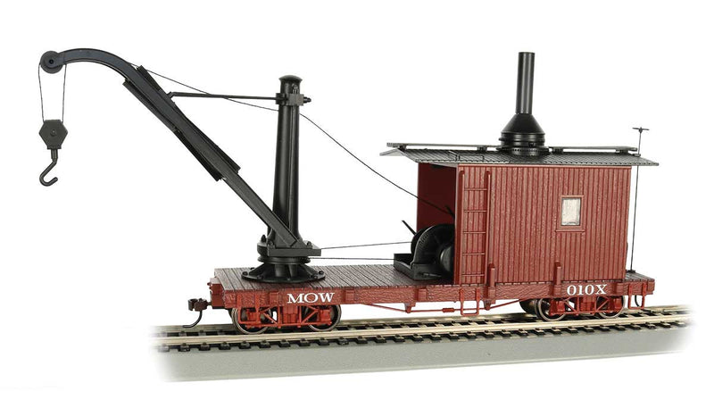 Wood Derrick (Crane) - Ready to Run -- Maintenance-of-Way 010X (oxide)