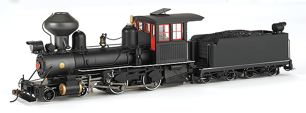 Modern Outside-Frame 4-4-0 American, Wood Cab w/DCC - Spectrum(R) -- Painted, Unlettered Wood Cab, Foot Board Pilot (black w/red windows) 1920s-1