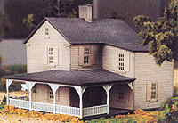 Silver Series Plasticville USA Snap-Together Buildings -- Rural Two-Story House
