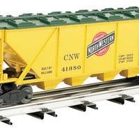 4-Bay Covered Hopper - 3-Rail - Ready to Run - Williams(TM) -- Chicago & North Western #41980 (yellow, green, Large Logo)
