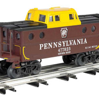 N5C Porthole Caboose - 3-Rail - Ready to Run - Williams(TM) -- Pennsylvania Railroad #67355 (Tuscan, yellow Cupola)