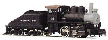 Steam 0-4-0 Switcher & Tender -- Santa Fe